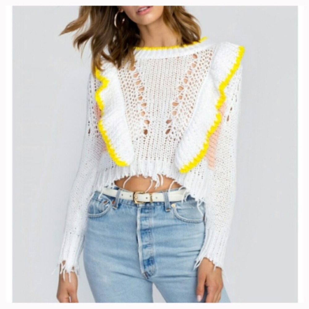 ISO Wildfox sorbet Carlyle ruffle sweater jumper